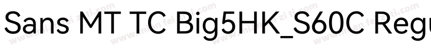 Sans MT TC Big5HK_S60C Regular字体转换